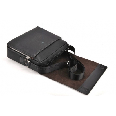 Torba KANGAROO męska listonoszka czarna